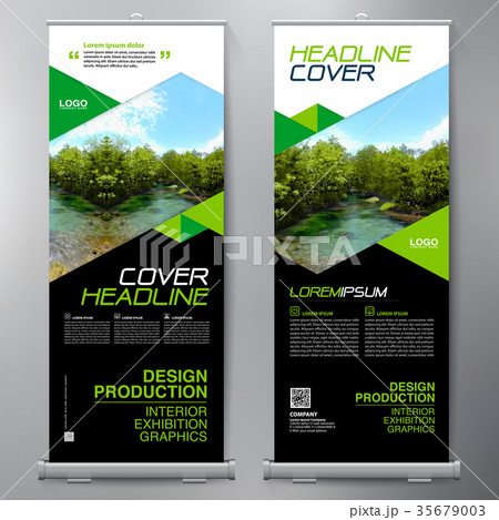 Business Roll Up. Standee Design. Banner Template 35679003