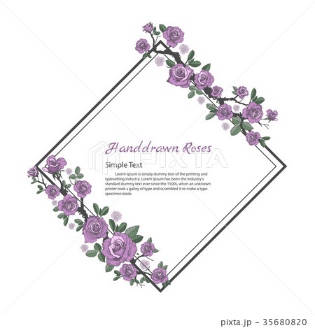 Flower frame of rose. Flower frame of rose. 35680820