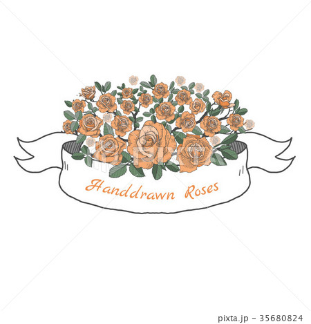 Flower ribbon of rose. Flower ribbon of rose. 35680824