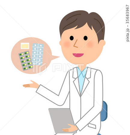 白衣の男性　問診　診察 35683967