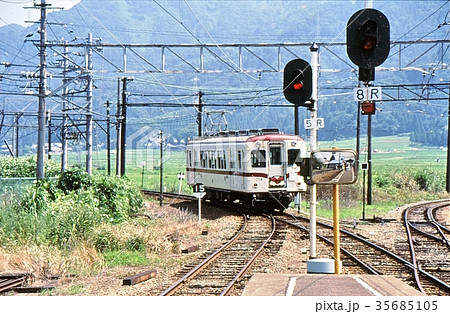 昭和63年 京福電鉄の電車 東古市駅 福井県 昭和63年 京福電鉄の電車 東古市駅 福井県 35685105