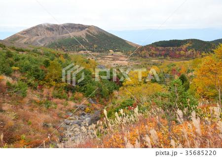 登山道から見た磐梯小富士と樋沼 35685220