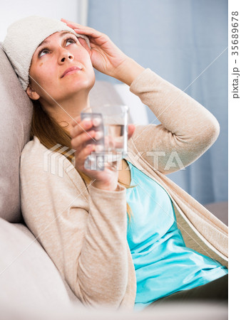 Woman being ill Woman being ill 35689678