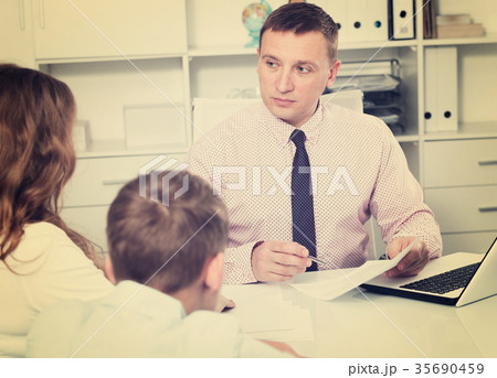 Consultation with school headmaster Consultation with school headmaster 35690459