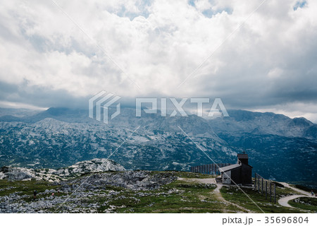 Scenic view of alps mountains a sunny day  35696804