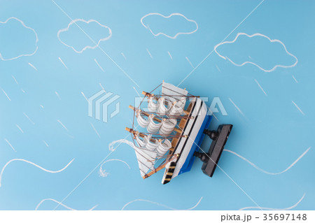 ship model in a storm ship model in a storm 35697148