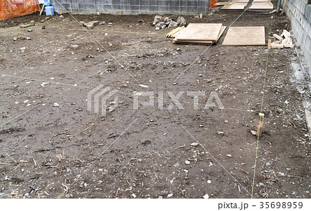 住宅基礎工事前 イメージ 水糸 住宅基礎工事前 イメージ 水糸 35698959