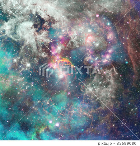 Nebula, galaxy and stars. Abstract background. Nebula, galaxy and stars. Abstract background. 35699080