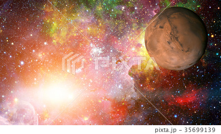 Planet Mars in the solar system. 35699139