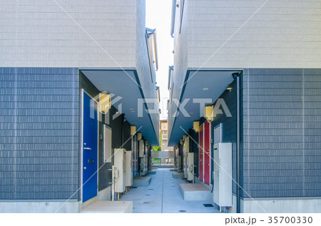 新築アパート　通りからの外観 35700330