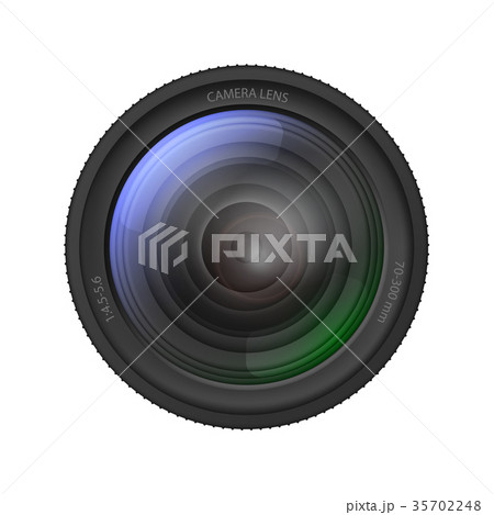 Realistic Detailed 3d Camera Lens. Vector 35702248