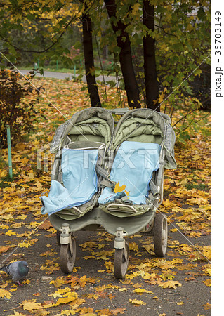 stroller on the white background 35703149