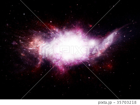 Stars, dust and gas nebula in a far galaxy Stars, dust and gas nebula in a far galaxy 35703218