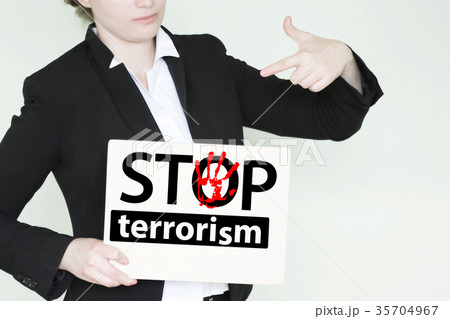 stop terrorism concept. inscription stop terrorism concept. inscription 35704967