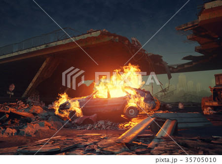 burning car 35705010