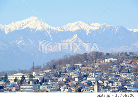 常念と松本市街地 35706506