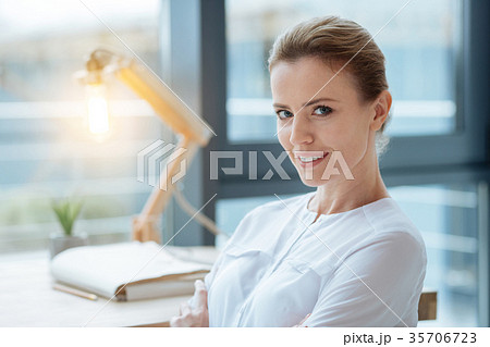 Close up of positive manager 35706723