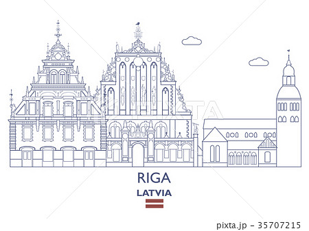 Riga City Skyline, Latvia 35707215