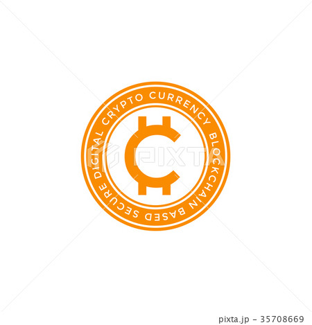 vector cryptocurrency global symbol icon. 35708669