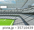 Modern American football Stadium with white seats 35710439