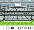 Modern American football Stadium with white seats 35710441