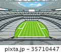 Modern American football Stadium with white seats 35710447