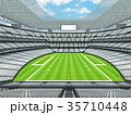 Modern American football Stadium with white seats 35710448