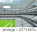 Modern American football Stadium with white seats 35710451