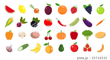 Set of fruits and vegetables 35710532