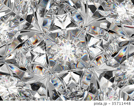 Gemstone macro closeup with kaleidoscope effect 35711448