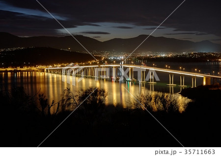 Tasman Bridge at night Tasman Bridge at night 35711663