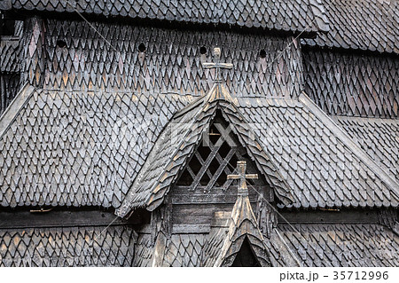 Borgund Stave church. Built in 1180 to 1250, Borgund Stave church. Built in 1180 to 1250, 35712996