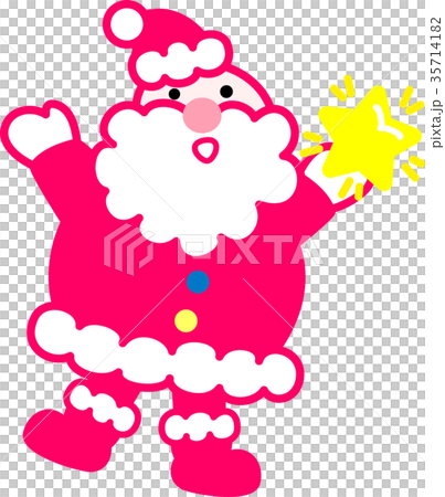 Santa claus christmas star pink 35714182