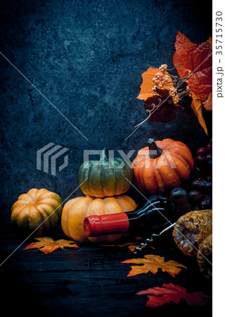 Thanksgiving background, fruit and vegetable 35715730