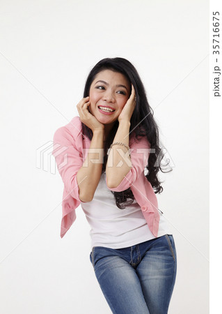 excited malay woman excited malay woman 35716675