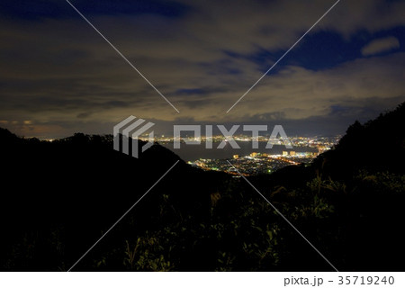比叡山・夢見が丘からの琵琶湖と夜景 比叡山・夢見が丘からの琵琶湖と夜景 35719240