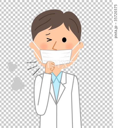 白衣の男性　体調不良 35720375