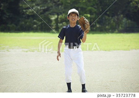 少年野球 投球の練習をする男の子 ポートレート 少年野球 投球の練習をする男の子 ポートレート 35723778