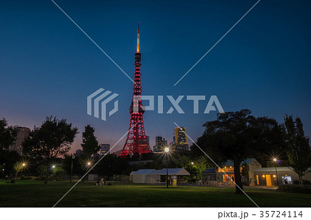 【東京夜景】東京タワー 芝公園 エンジェルレッド 【東京夜景】東京タワー 芝公園 エンジェルレッド 35724114