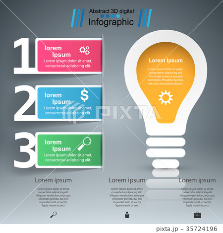 Infographic design. Bulb, Light icon. 35724196