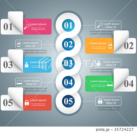 Abstract 3D digital illustration Infographic. 35724227