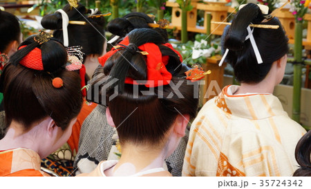 伝統髪型 舞妓の髪型 神社行事 伝統髪型 舞妓の髪型 神社行事 35724342