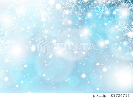 雪　結晶　光　背景 35724712