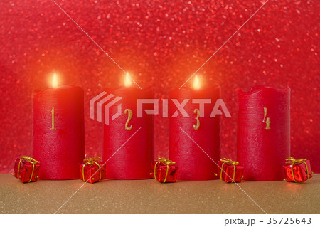 traditional advent candles with numbers and gifts traditional advent candles with numbers and gifts 35725643