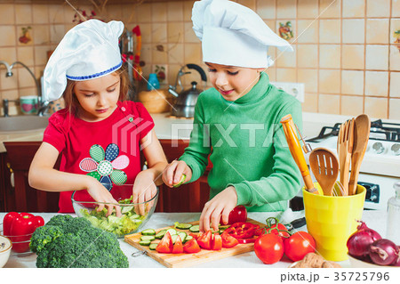 happy family funny kids are preparing the a fresh happy family funny kids are preparing the a fresh 35725796