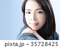黒髪の微笑む女性 黒髪の微笑む女性 35728425
