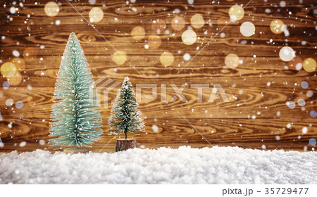 Old wooden planks with christmas decoration Old wooden planks with christmas decoration 35729477