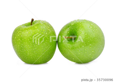 two whole whole green apple or granny smith apple two whole whole green apple or granny smith apple 35730096