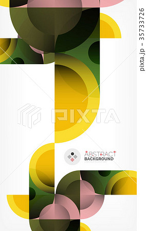 Color circle abstract geometric background, modern 35733726