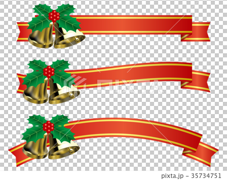 クリスマスベルのリボン飾り 35734751